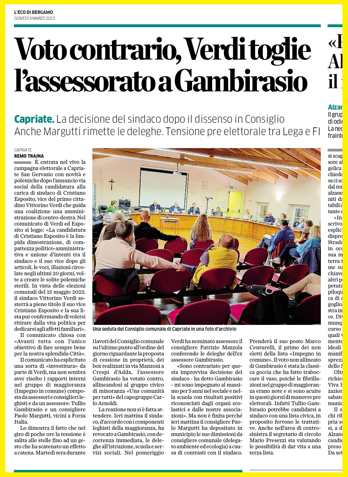 Eco di Bergamo del 9-3-2023, pagina 33